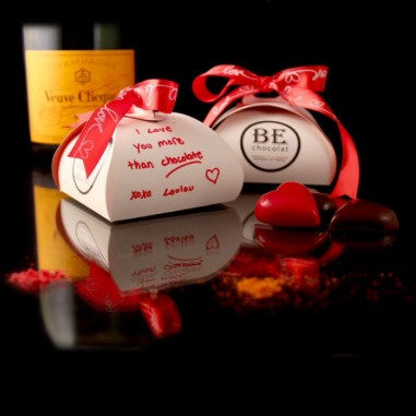 Champagne-Raspberry Heart - BE Chocolat