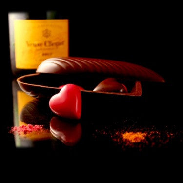 Champagne-Raspberry Heart - BE Chocolat